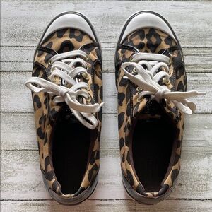 Coach Leopard Print Sneakers with White Laces